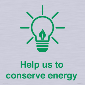 Help us to conserve energy 
